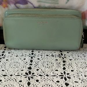 Lime green coach wallet